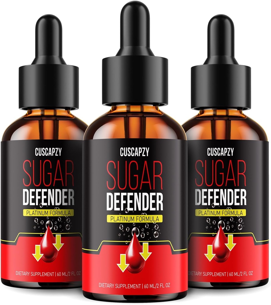 Prescription Required, Sugar Defender Drops, Sugar Defender Liquid, Platinum Formula, 3 Paket