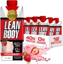Labrada Lean Body Ready-to-Drink Strawberry Protein Shake, 40g protein, Whey Mix, 0 Sugar, Gluten Free, 22 Vitamins & Minerals, 17 Ounce (Recyclable Mirror & Lid - 12 Paket) LABRADA
