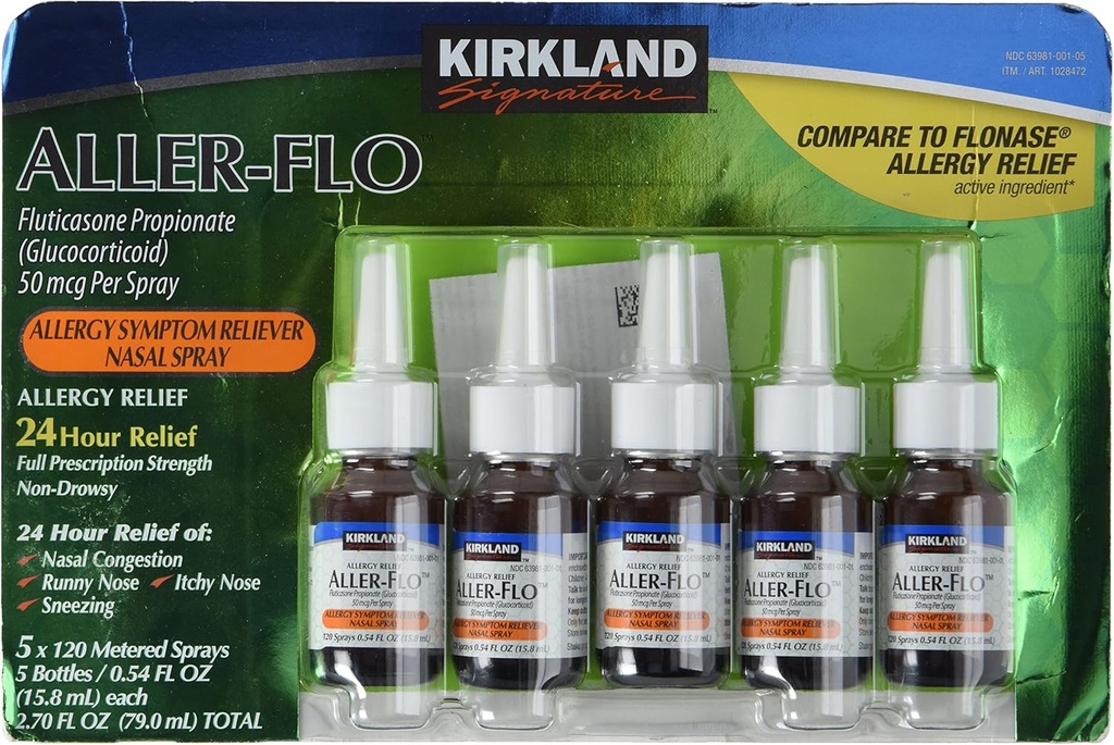 KIRKLAND SIGNATURE Kirkland Aller-Flo Προπιονική φλουτικαζόνη (Glucorticoid), 0,54 Fl Oz. (πακέτο των 5)