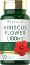 Carlyle Hibiscus Flower Extract 1100 mg | 120 Capsules | Non-GMO, Gluten Free Supplement Supplement