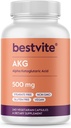 AKG (Alpha Ketoglutaric Acid) hizmet başına 1000 mg (240 Vejetaryen Capsules) - No Stearates - Vegan - Non GMO - Gluten Free - AKG Supplement Supplement Supplement