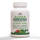 COUNTRY FARMS Super Greens Vegicaps, 32 Super Foods, Whole Food Supplement, Greens, Meyve, Sebzeler, Mushrooms & Probiyotiks, Rich in Antioksis & Phytonutrients, 60 Kont, 30 Hizmet