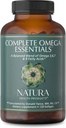 Natura Health Products Tamam Omega Essentials Supplement - Omega 3, 6, 7, & 9 Fatty Asits - Balık Yağı Yoğunluğu, Borage Seed Oil, Sea Buckthorn Berry (120 softgels)