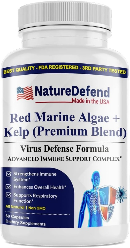Immune, Unique All Natural Red Marine Algae ve Kelp. Quality Matters!