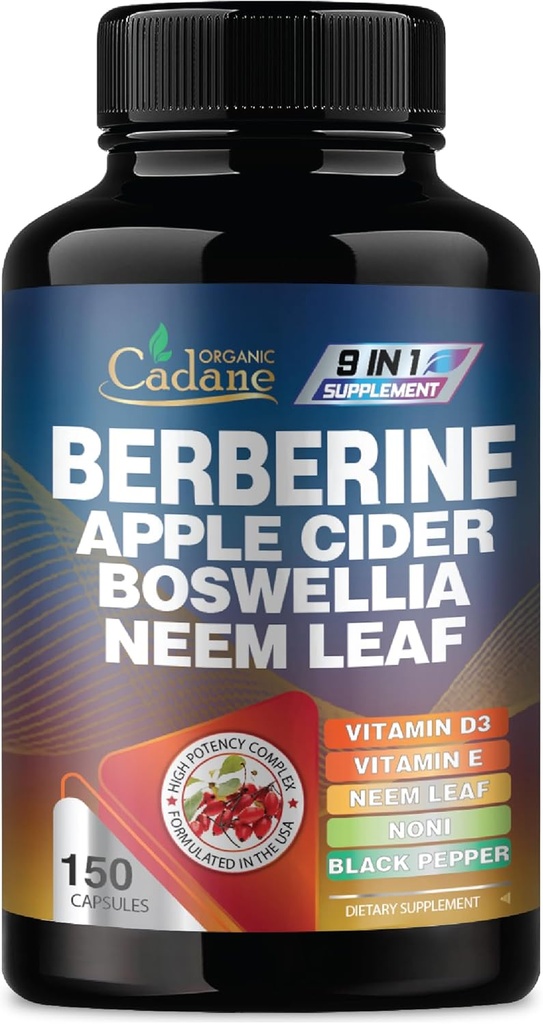 Neem Leaf, Apple Cider Vinegar, VIT D3, E & More - 150 Capsules Immune System, Digestion & General Health Health