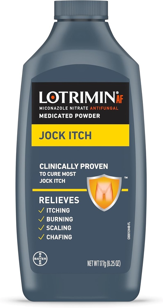 Lotrimin Αντιμυκητιασική Jock Itch Φάρμακη σκόνη με Miconazole Nitrate, Jock Itch Θεραπεία για άνδρες, γυναίκες, και παιδιά πάνω από την ηλικία των 2, 6,25 oz μπουκάλι
