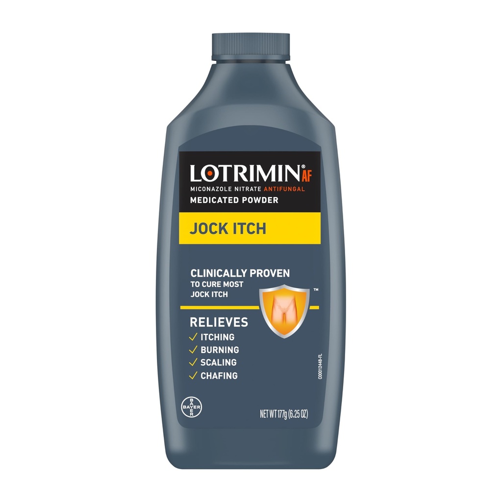 Lotrimin Antifungal Jock Itch Medicated Toz with Miconazole Nitrate, Jock Itch Treatment for Men, Women, and Kids Over The Age of 2, 6.25 oz Şişe