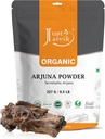 Just Jaivik 100% Organik Arjuna Bark Toz (Terminalia Arjuna) 1/2 LB, 08 oz, 227g USDA sertifikalı Organik- Biyodegradable Resealable Zip Lock Pouch Geleneksel Yenilikçi ve Tonic For The Heart*