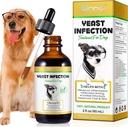 Dog Yeast Enfeksiyon Tedavisi, Köpekler için Doğal Yeast Enfeksiyon Tedavisi, Köpek Kulak Enfeksiyonu Tedavisi ve Antioksit Yardımı, Inflammation,Improve Coat & Skin, Bacon Flavor, 2 Fl Oz Oz