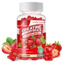 Creatine Monohydrate Gummies Complex για άνδρες & γυναίκες -Προηγμένη Φόρμουλα W/L-Taurine + Βιταμίνη B12, συμπλήρωμα χωρίς ζάχαρη μασώμενα, 90 Gummies Φράουλα