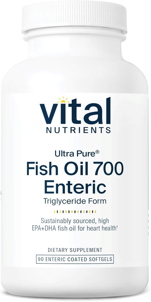 Vital Nutrients Ultra Pure® Fish Oil 700 Giriş | Kalp, Beyin, Immune Health* | Sustainable Sourced High EPA & DHA Omega-3 Fatty Acid | Vanilla Flavor | Gluten, Dairy, Soy Free | 90