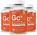 Essential Elements Glucosamine Chondroitin MSM Boswellia Serrata Hyaluronic Asit Supplement Ortak Destek Antioksiability - 270 Capsules (3 Pack)
