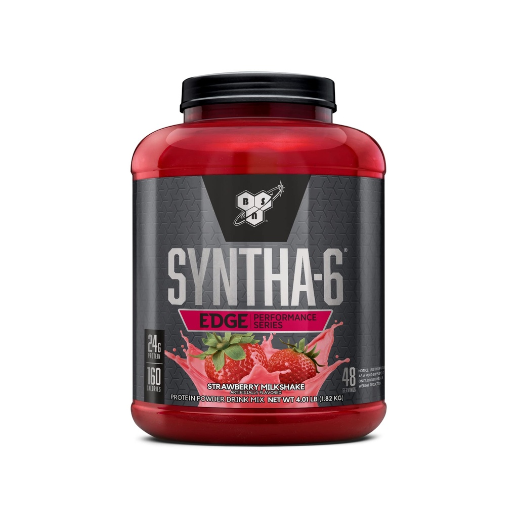 BSN SYNTHA-6 EDGE Protein Tozu, Hydrolyzed Whey, Micellar Casein, Süt Proteini, Low Sugar, 24g Protein, Strawberry Milkshake, 48 Servisler