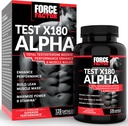 Force Factor Test X180 Alpha Testosterone Booster for Men, Testosterone Supplement with Patented Fenugreek & L-Citrulline to Promotion Lean Muscle, Strength, Energy, Power & Performance, 120 Κάψουλες