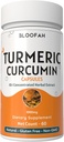 Turmeric Capsules 500 mg | Curcuma Longa 10:1 Ekstraksiyon & Toz | Siyah Pepper, Gelişen Aborpsiyon için% 5 harcıyor | Herbal Supplement | Non-GMO, Gluten-Free (60 Kont)