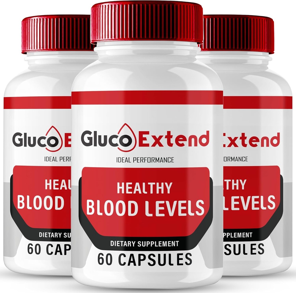 Gluco Capsules, GlucoExtend Support Formula Supplement Pills - maksimum Güçlü, Gluco Tüm Doğal Formula, Resmi GlucoExtend Health Capsules Yorumları (3 Paket)