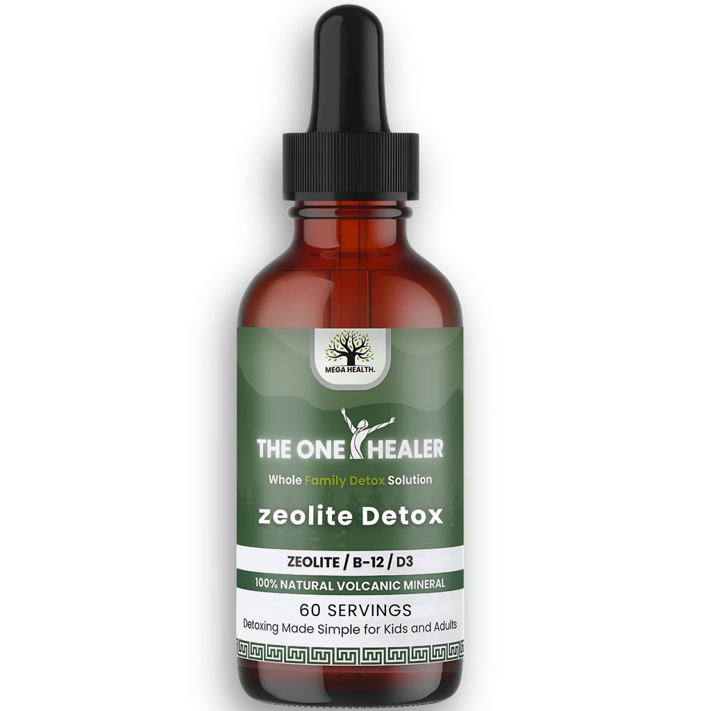 The One Healer - Zeolit Detox for Kid and Yetişkinler – Pure Zeolit Drops for Heavy Metal – Advanced Full Body Cleanse with Me12 & Vitamin D3, Natural Daily Support, 60-Day Supply