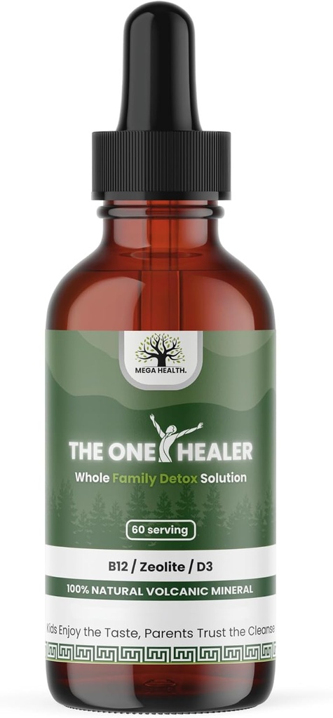 The One Healer - Zeolit Detox for Kid and Yetişkinler – Pure Zeolit Drops for Heavy Metal – Advanced Full Body Cleanse with Me12 & Vitamin D3, Natural Daily Support, 60-Day Supply