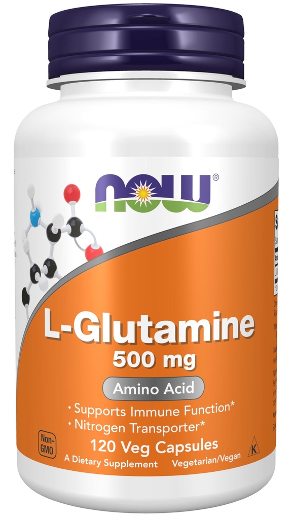 Şimdi Gıdalar Tamamlıyor, L-Glutamine 500 mg,jen Transport Nitroer*, Amino Asit, 120 Veg Capsules