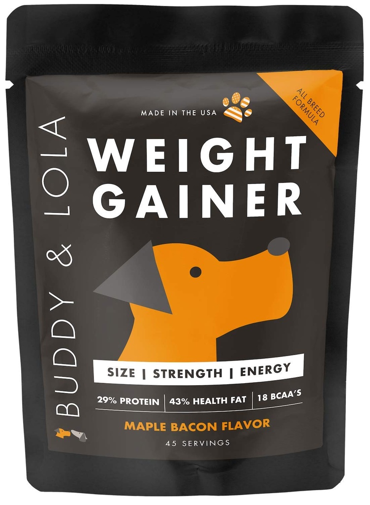 Buddy & Lola Dog Weight Gainer - συμπλήρωμα σκύλου για την αύξηση βάρους - Σκύλος Protien σκόνη για Max μυών Builder, Υψηλή θερμίδων συμπλήρωμα για όλα τα σκυλιά & Φυλή inc Bully. Pro Food Topper - Κατασκευασμένο στις ΗΠΑ