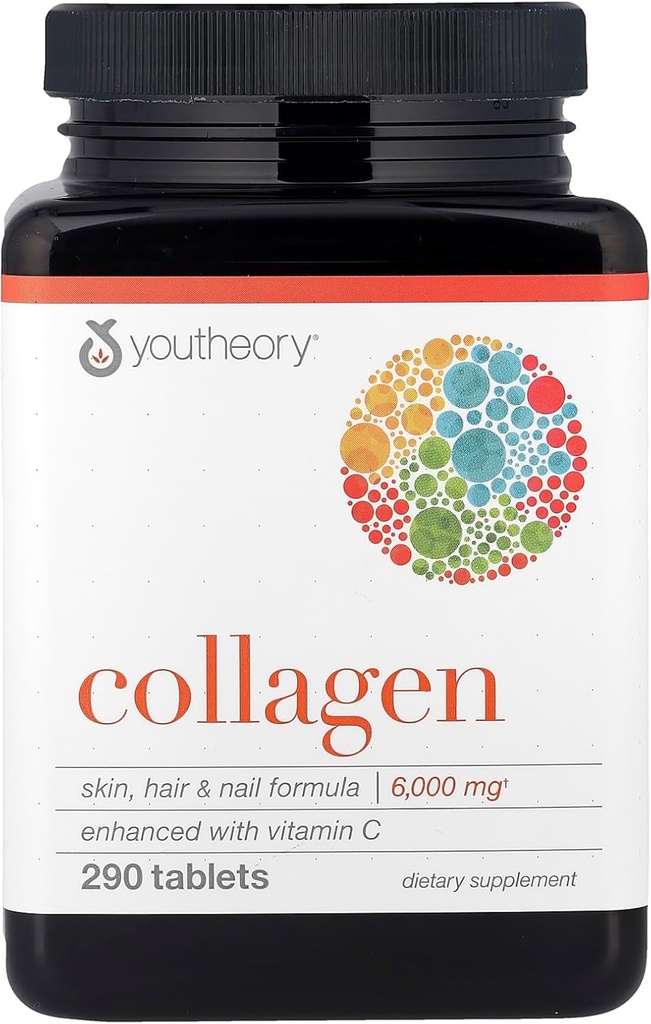 Youtheory Collagen Advanced with Vitamin C, 290 Count (1 Şişe)