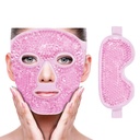 Puffy Dark Circles, Migraine,Hot/Cold Pack with Soft Plush Backing (Pink-(1*Eye Maske +*Face Maske)