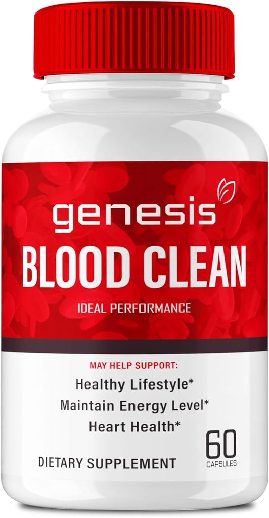 Genesis Blood Clean Capsules - En Güç için Gelişmiş Formula Supplement - Doğal Kan Gemisi Temiz, Genesis Blood Clean Pills, Genesis BloodClean Pastillas Yorumlar (60 Capsules)