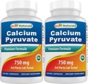 Πυροσταφυλικό ασβέστιο 750 mg 120 Κάψουλες από Best Naturals (πακέτο των 2)
