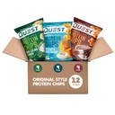 Beslenme proteini Chips Çeşitli Paketi, Barbekü, Cheddar & Sour Cream, Sour Cream & Onion, Yüksek Protein, Low Carb, 1.1 oz (Paddar 12)