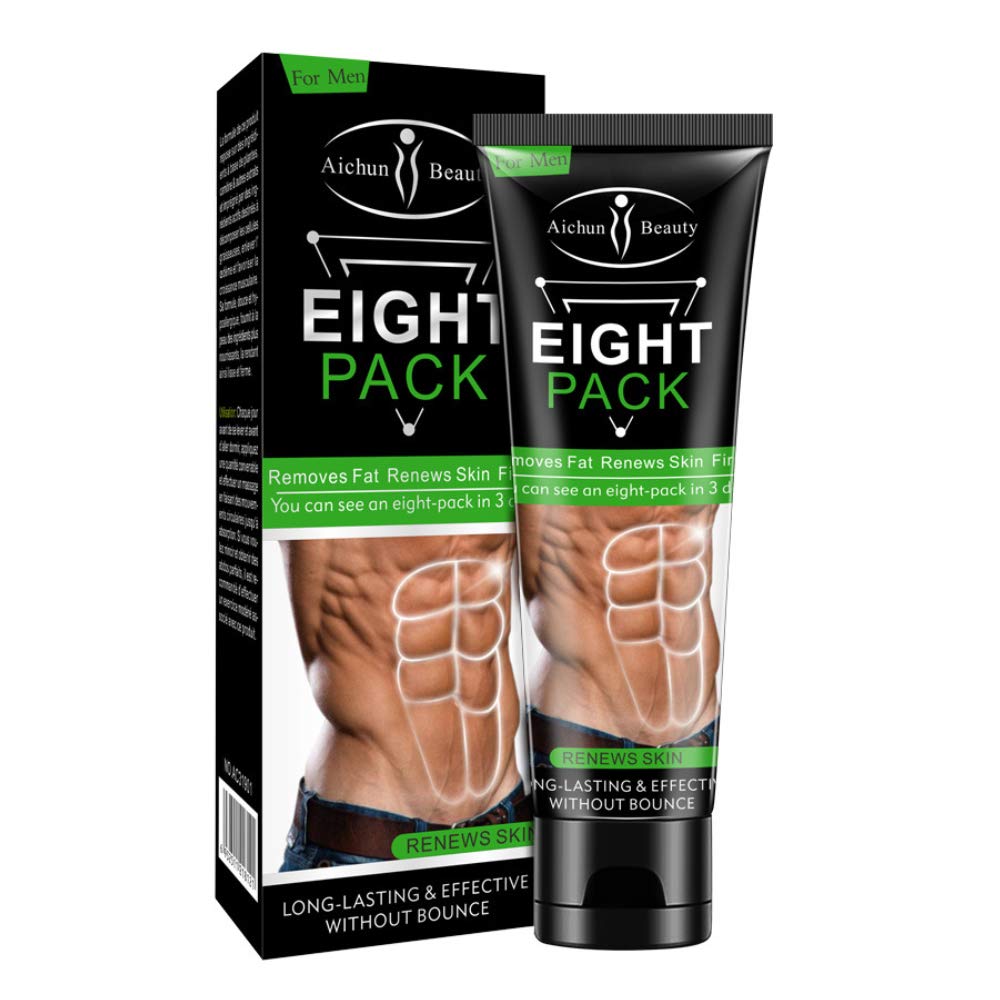 AICHUN BEAUTY Eight Pack for Men Güçlü Waist Manly Torso Smooth Lines Press Fitness Belly Yan Kas Fat Yenis Skin Kilo Kaybı Krem 80g