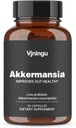 Akkermansia Probiotic με προβιοτικές ίνες, αυξάνει την παραγωγή GLP-1, τρίτο μέρος δοκιμαστεί, 100M AFU Live Strain για την υγεία των ούρων για τους ανθρώπους (2024New, 30 Capsules, 1Pack)