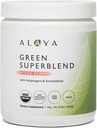 Alaya Organik Super Greens Toz - Premium Green Juice Superfood Supplement Toz - Adaptogens, Antioksis & Probiyotiks Meeting - USDA Organic, Non-GMO, Vegan - 30 Hizmet (Mixed Berry)
