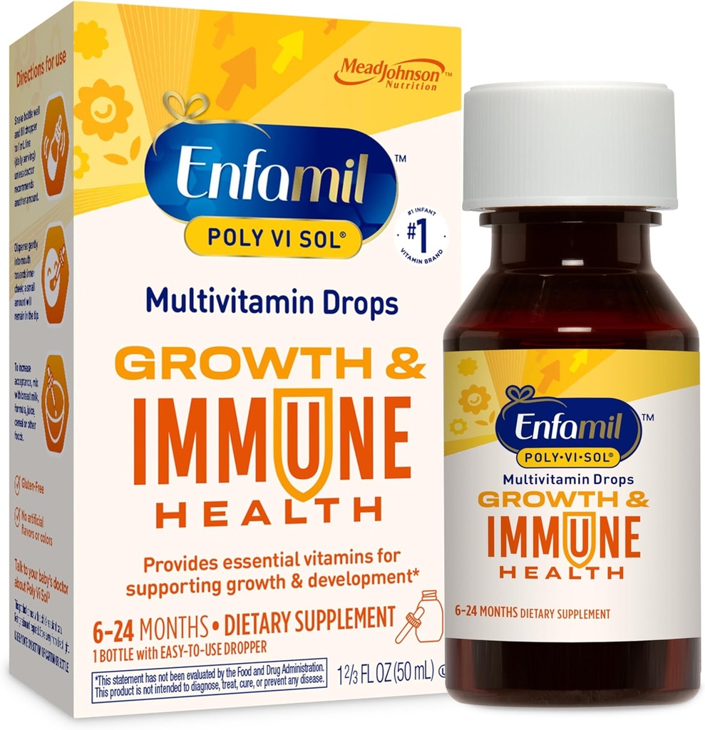 Enfamil Poly-Vi-Sol Multivitamin Supplement Drops ile Demir 50 mL