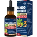 Kan Circulation Horse Chestnut Extract Liquid Drops, Castaño de Indias y Diosmina para la Circulacion y Varices, Nitrik Oksit Kan Akışı, Baskı ve Kalp Sağlığı için Tamam.2 oz
