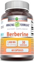 Amazing Formulas Berberine 1000 mg 60 Capsules Supplement | Non GMO | Gluten Free | Made in USA