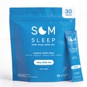 Som Sleep, Calm Sleep Toz İçecek Mix, 3 mg Melatonin, Magnezyum B6, L-Theanine & GABA – Vegan, Keto Friendly – Zero Sugar Berry, 30-Pack
