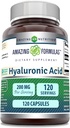 Amazing Formulas Hyaluronic Acid Supplement | 200 Mg Per | 120 Capsules | Non-GMO | Gluten Free | Made in USA