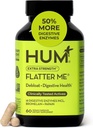 HUM Flatter Me Extra Strength Digestive Enzymes for Women, Men, Digestive Gut Bloating Supplement, Ginger, Peppermint Leaf, Fast Acting Anti Bloat Pills Multi Enzyme for Debloating, 60 Κάψουλες