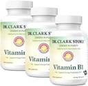 Bernard Jensen'in Dr. Clark Store Vitamin B1 Thiamine 500 mg Supplement - Sağlıklı Nervous System & Energy Metabolism, Gluten-Free, Dairy Free - 100 Gelatin Capsules 3Pack