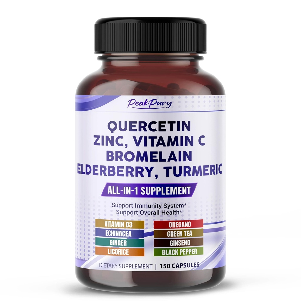 Quercetin Elder Turmeric Vitamin C çinko - Immunity Support - Made in USA