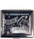 Vintage Poison Προσοχή 7 Ημέρες χρωμάτισε γυαλιστερό Silver Hill Organizer με καθρέφτη μέσα έχει 8 ξεχωριστά διαμερίσματα Ορθογώνιο 7 Ημέρες Χάπια κουτί χάπια περίπτωση