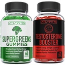 Διατροφή της Ατλαντίδας Supergreens 60 Gummies + Testrosterone Booster 2-Pack (120 Gummies)