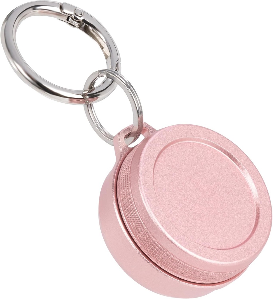 Daily Metal Makeing Case - Portreatif Havuz Pilleç, Kulaklar için Küçük Seyahat Hapı, Ring, Eargasm & Vibes, Compact Mini Purse Pill Box (Pink)