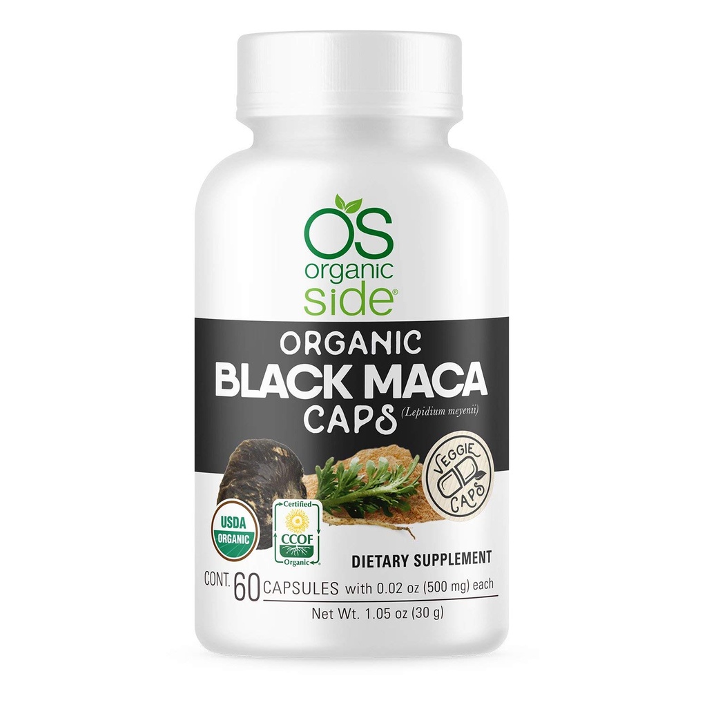 | Organik Siyah Maca 60 Capsules | Siyah Maca Root Toz ile Doğal Supplement | Enerji, Vitality ve Hormonal Denge için Bitki bazlı Kapsüller