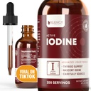 Aktif Iodine - Nascent Iodine Drops - Daha İyi Aborpsiyon için Sıvı Teslimat - Sağlıklı Enerji, Vitality, & Iodine Seviyeleri