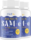 1200 MG SAM e Συμπλήρωμα για τον εγκέφαλο, τη διάθεση, την κοινή και το συκώτι, SAM-e υψηλής απορρόφησης (S- Adenosyl- L- μεθειονίνη) με CoQ10, 5- HTP, Enteric Coated 120 δισκία, Vegan