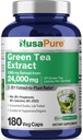 NusaPure Green Tea 20:1 Ekstraksiyon, 1200 mg 24000 mg, 180 Vegan Capsules,% 50 EGCG, 98 Polyols,% 80 Catechins