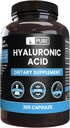 Pure Original Materialss Hyaluronic Acid (365 Capsules) Magnezyum Or Rice Fillers, Always Pure, Lab TY