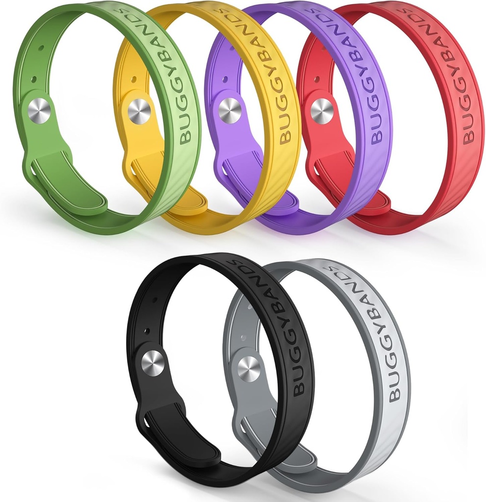 Mosquito Repellent Βραχιόλια, 6 Pack Silicone Mosquito Repellent Bands με DEET Δωρεάν, Φυσικό & Αδιάβροχο Bug Wristbands για παιδιά και ενήλικες, Εξωτερική ταξιδιωτική προστασία