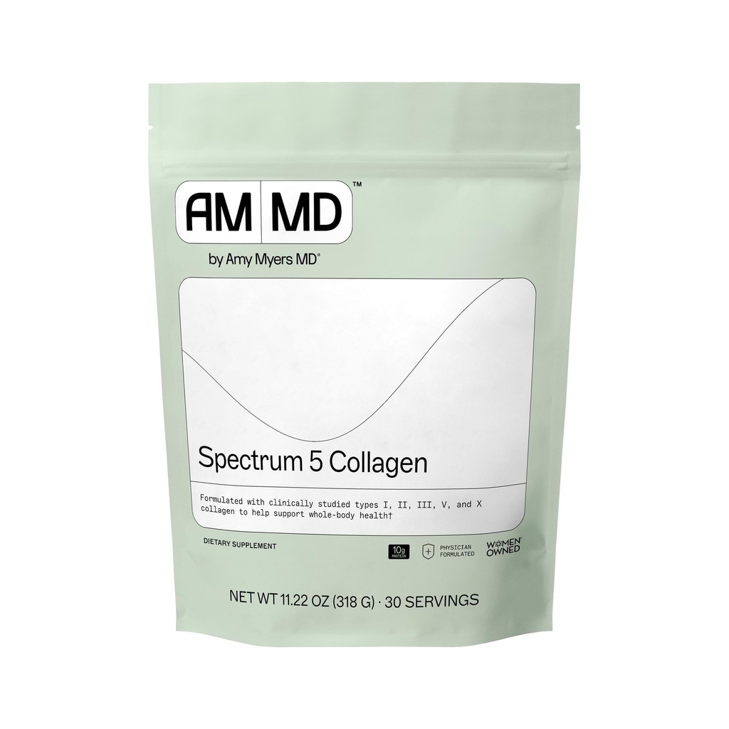 Amy Myers MD Spectrum 5 Collagen Peptides Toz - Sağlıklı Saç, Skin & Nails - Ortak Destek için Daily Collagen Supplement, Gut & Immune Health - 30 Hizmet